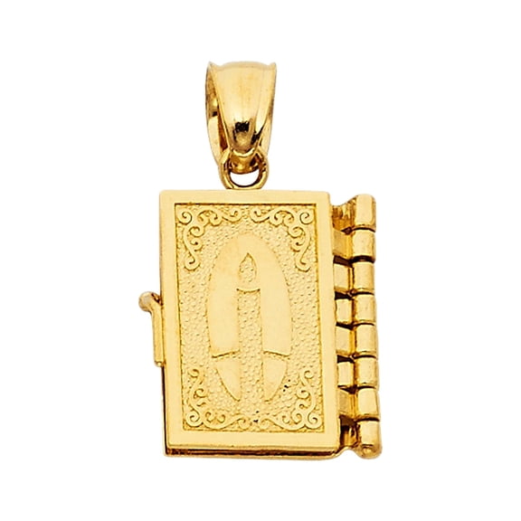 14KY Gold Religious Pendant | Yellow Gold Charm Pendant for Necklace Chain | Gift for Men Women | 14 x 12 MM | 2.9 grams