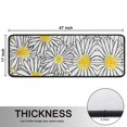 thumbnail image 5 of Kitchen Rugs Sets Of 2,White Daisy Flower Black Lines Pattern Anti Fatigue Kitchen Mat Rugs Non Slip Washable,Decorative Kitchen Floor Mats for Kitchen,Sink,Laundry,17"x47"+17"x47", 5 of 5
