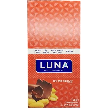 Clif Bar Luna Nutz Over Chocolate Box, 25.35 Oz, 15 Count