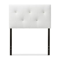 Baxton Studio Kirchem Modern and Contemporary White Faux Leather Upholstered Twin Size Headboard,Wholesale Interiors