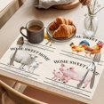 thumbnail image 3 of Farmhouse Animals Placemats Set of 6 Watercolor Cow Rooster Sheep Pig Place Mats Indoor Wipeable Table Mats Washable Cloth Dining Table Placemats for Kitchen Holiday Party Home Decor 13x19 Inch, 3 of 9