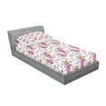 thumbnail image 2 of Ambesonne Floral Fitted Sheet & Pillow Sham Set, Vintage Spring Scenery, Twinxl, Multicolor, 2 of 2