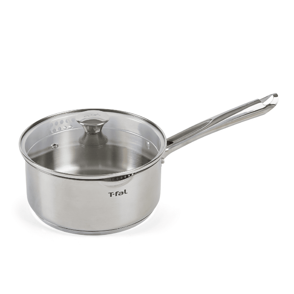 T-fal Cook & Strain Stainless Steel Cookware, Sauce Pan with lid, 3 T Fal Stainless Steel Saucepan