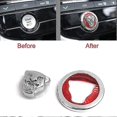 thumbnail image 2 of Button Start Center Control Switch Knob Head Decorative Sequin Cap Cover Decal Trim Fit For Jaguar Xfl Xe Xel Xj Xjl F-pace F-type, 2 of 5