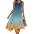 thumbnail image 2 of LNGOOR Robe d'Été Décontractée pour Femmes Sans Manches, Ourlet en Pointe, Robe Midi Fluide à Bretelles, Robe de Plage pour les Vacances, 2 of 6