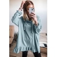 thumbnail image 4 of Redhotype Chic Ruffle Hem Hoodie - Cozy Long-Sleeve All-Day Elegance!, 4 of 8