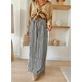 thumbnail image 5 of Eytino Women's Wide Leg Trousers Casual Striped Drawstring Elastic High Waisted Pants, 5 of 6
