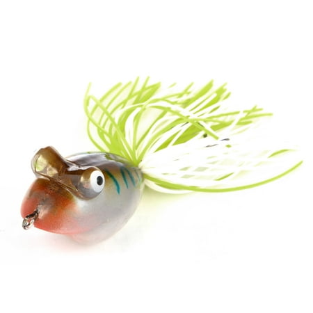 Hollow Bodied Realistic Frog Fishing Hard Lure with Rubber Skirt Color