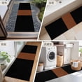 thumbnail image 6 of 2x6 Kitchen Runner Rug, Black Brown Non-Skid Rubber Backing Large Rectangle Rugs - Living Room Bedroom Home Office, Contemporary Boho Modern Art Indoor Floor Mat Carpets Washable Rug, 6 of 9