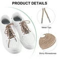 thumbnail image 2 of Uxcell 2-Pair Rhinestone Shoelaces 47" Crystal Cords for Sneakers White, champagne, 2 of 7