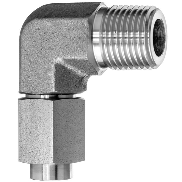 37 Degree Flared Tube Fitting 316 Stainless Steel Male Elbow 3/4" Tube OD x 3/4" NPT Male