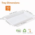 thumbnail image 3 of Plastic Serving Tray for Party plies 15 x 10 White Trays for Serving Food Reusable Large Platter for Buffet Fruit Dert Snack Veggie Kitchen and Outdoor Use Rec 10 Pcs, 3 of 9