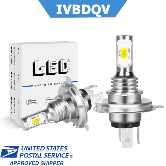 For Toyota Yaris 2006-2014 LED Headlight Bulb H4 High/Low Beam 2Pcs 6500K Super Bright White