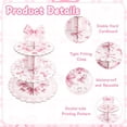 thumbnail image 3 of Pink Bow Cupcake Stand, Tier Cupcake Holder Bow Decor, Bows Cake Tower Stand for Party, 3 of 4
