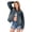 Faded Blue, variant on Women's Oversized Denim Trucker Jacket, Size 4-18