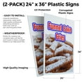 thumbnail image 2 of Funnel Cake Fries (2-PACK) 24" x 36" Plastic Signs | Sign Insert 4mm Corrugated Plastic Signs Storefront Window Poster, 2 of 2