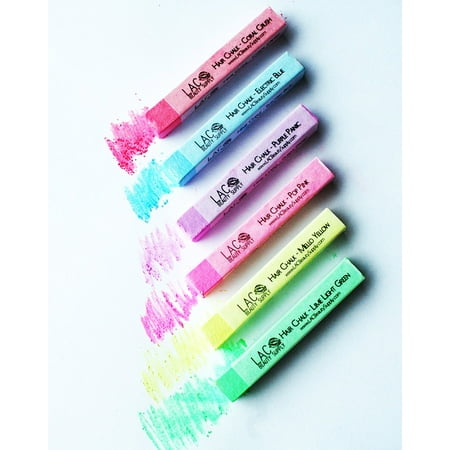 Neon!!! Hair Shimmer Chalks Set of 6 Colors | Lasts up to 3 Days | Gypsy Stix Hues Works in All Hair