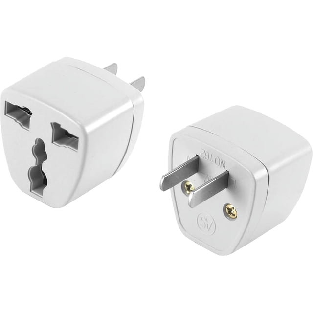 Paquete de 2 Adaptadores de Clavija Universal; Blanca