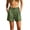 Green, variant on Cotton Linen Shorts for Women Low Waisted Tailored Pleated Business Casual Work Shorts Lightweight Breathable Beach Bottoms with Pockets