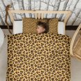 thumbnail image 3 of Leopard Print Duvet Cover and Pillowcase Set for Single Bedding, Bedroom Accessories for Kids Teens, 3 of 5