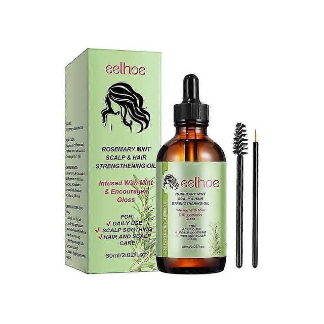 Rosemary Mint Scalp Hair Growth Essential Oil Nourishing Hair Strengthening Treatment For Split Ends And Dry Hair