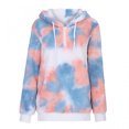 thumbnail image 6 of fartey Sherpa Sweatshirt for Women Print Fleece Quarter Zip Pullover Hoodies Long Sleeve Fuzzy Tie Dye Hooded Sweatshirt with Pockets, 6 of 6