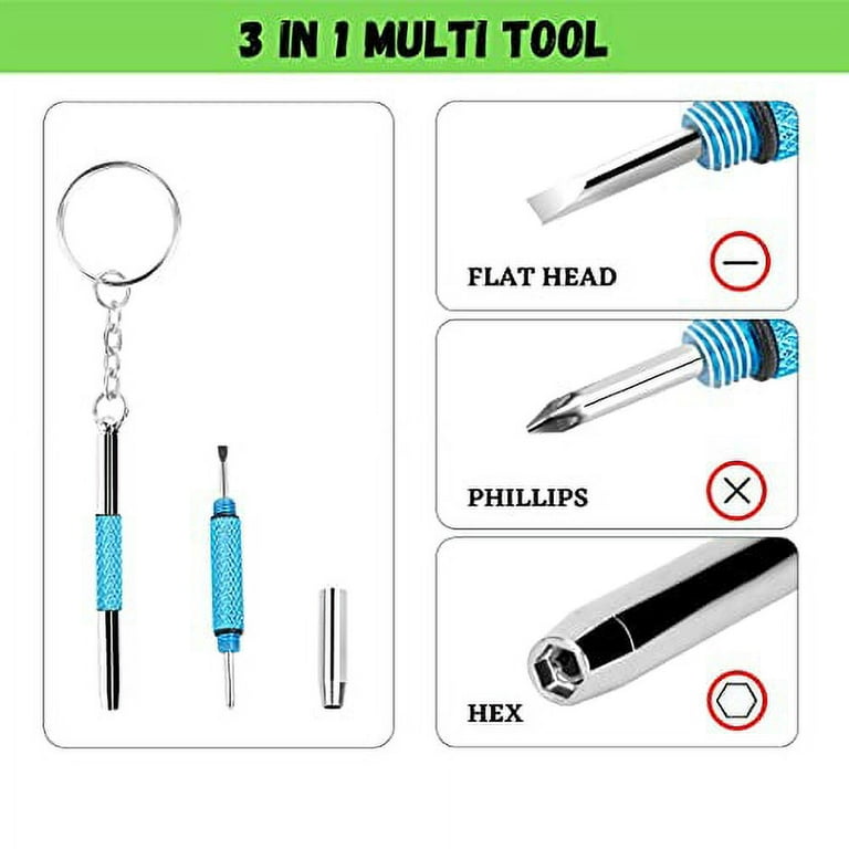 Keyring Multitool, Mini Screwdriver Set of 2