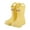 Yellow, variant on Kids Girls Rain Boots Mid-Calf Kids Booties Lightweight Soft Sole Comfortable Footwear And Little Girls Seasonal Outdoor Play Trendy Shoes, 11-11.5 Years
