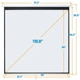 thumbnail image 2 of ZENY 120" 1:1 Manual Pull Down Auto Lock Projector Projection Screen Home Theater Presentation White, 2 of 13