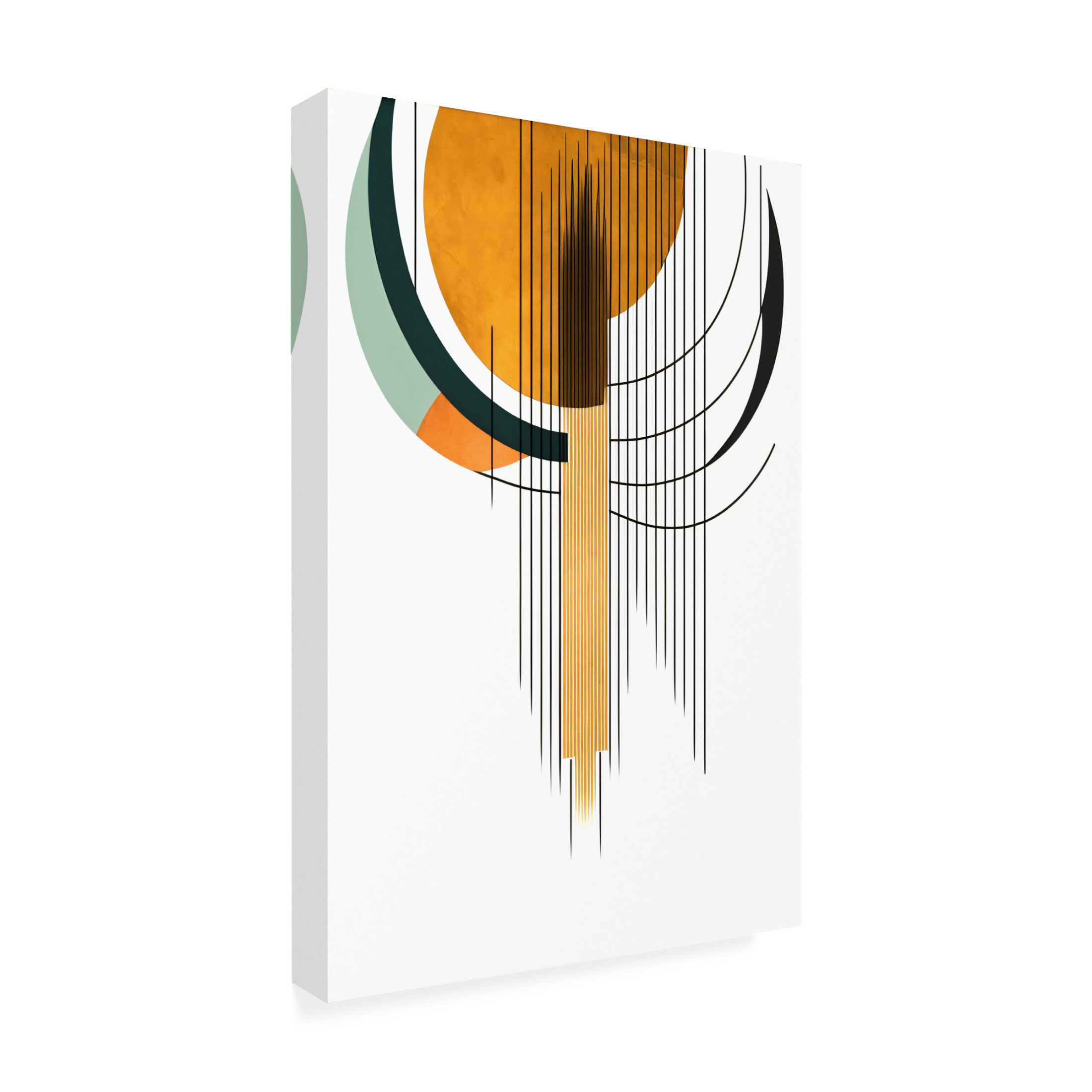 Canvas Wall Art - Ray Heere 'Mid Century Abstract Painting 20' Wall Art for Living Room, Bedroom, or Office Décor by Trademark Fine Art - 22 x 32 Inches