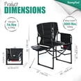 thumbnail image 3 of Silla de camping SUNNYFEEL plegable extragrande con mesa lateral, 3 of 4