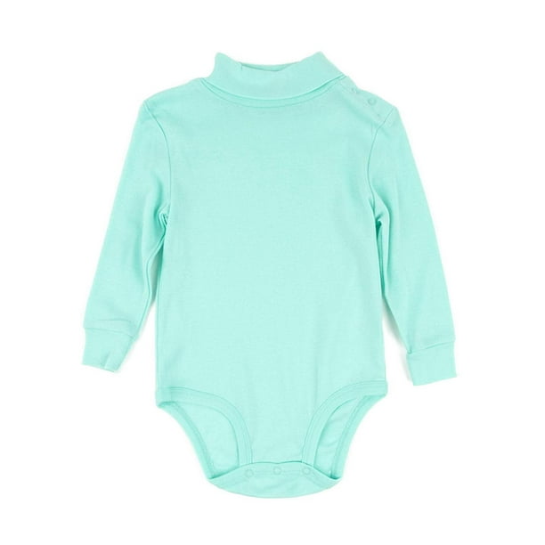 Leveret Baby Boys Girls Turtleneck Bodysuit 100 Cotton Aqua 12 Months