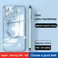 thumbnail image 3 of Tarise Magnetic Cover for Apple iPhone 14 Pro Max 6.7", iPhone 14 Pro Max Clear Case with Magsafe, Shockproof Non-Yellowing Clear Plating Slim Phone Cover Case with Camera Lens Protector, Silver, 3 of 9