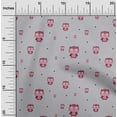 thumbnail image 1 of oneOone Georgette Viscose Fabric Dot & Cartoon Owl Bird Printed Fabric 1 Yard 42 Inch Wide, 1 of 4