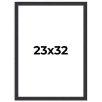 23x32 Frame Black Real Wood Picture Frame Width 1.25 Inches | Interior Frame Depth 0.5 Inches |