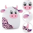 thumbnail image 6 of MorisMos 14'' Cow Plush Toy Pillow with Leopard Print and Cute Face, 6 of 8