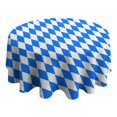 thumbnail image 4 of Blue White Checkerboard Checkered Pattern Round Tablecloth 60"x60",Wrinkle Wipeable Table Cloth for Kitchen Dining Room Picnic Patio Party, 4 of 6