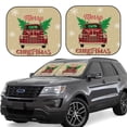 thumbnail image 2 of Uemuo Christmas Vintage Red Truck Printed 2 PCS Car Windshield Sun Shade, Auto Sun Heat and UV Rays Blocker, Foldable Automotive Front Window Sunshade Protector, 2 of 7