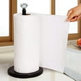 thumbnail image 5 of Paper Towel Holder Countertop, , Crystal Paper Towel Stand Holder, Black Solid Wood Weighted Paper Towel Holders for Standard and Large Size Rolls (Black), 5 of 14