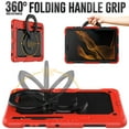 thumbnail image 3 of for Samsung Galaxy Tab S8+ Plus/S7 FE/S7+ Plus Case 12.4 inch, 360 Rotating Shockproof Cover with Stand, Handle, Shoulder Strap (SM-X800/T730/T970), Red, 3 of 7