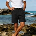 thumbnail image 5 of MHOSTAFH Men's Loose Fit Shorts Casual Pleated Summer Vacation Beach Shorts Stretch Dress Golf Shorts with Pockets, 5 of 9