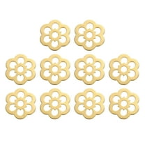 Uxcell 10pack Cabinet Knob Backplate, 1.26 Inch Plum Flower Shape Radial Brass Backplate Washers Classical Furniture Decoration Gasket for Cabinet Drawer Cupboard Doors Hardware