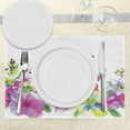 thumbnail image 3 of Ambesonne Floral Place Mats Set of 4, Watercolor Garden, Standard Size, Pink Green, 3 of 6