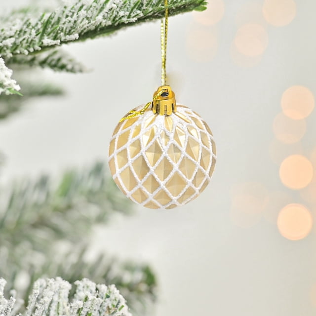 6CM Christmas Electroplating Painted Concave Pattern Christmas Tree Layout Decoration Party Decorations for Women College Graduation Party Decorations 2022 Party Party Dress Party Decorations