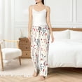thumbnail image 4 of Kdxio Women's Comfy Stretch Wildflower Watercolor 3 Print Drawstring Pajama Pants-Large, 4 of 5