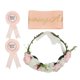 thumbnail image 1 of Baby Shower Tiara Baby Shower Strap Badge Eternal Wreath Floral Headpiece Set Decoration Photo Props for Baby Shower Party, 1 of 5