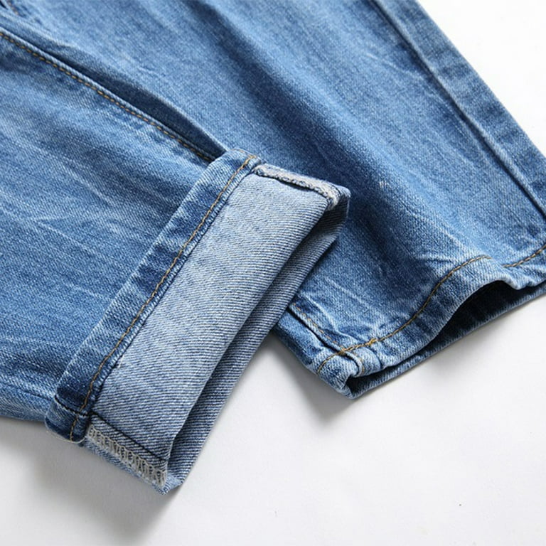 Hvyesh Ripped Jeans for Men Slim Denim Big and Tall Regular Hvyesh Ripped Jeans for Men Slim Denim Big and Tall Regular
