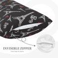 thumbnail image 2 of Plush Throw Pillow Covers, heart Eiffel Towers Pillow Cases with Invisible Zipper, Breathable Microfiber Pillow Cases Standard Size for Sleeping Bedroom Sofa Living Room 20x30, 2 of 5