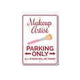 thumbnail image 2 of Makeup Artist Parking Novelty Decor, Metal Wall Sign - 10x14 Inches, 2 of 4