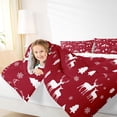 thumbnail image 4 of Manfei Cute Christmas Reindeer Bedding Comforter Set,Merry Xams Twin Comforter Sets,Red White Bedding Set For Teens,Luxury Bedroom Decor Reversible,2pcs, 4 of 8